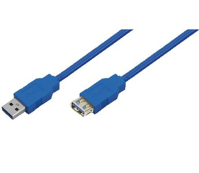 LogiLink USB 3.0 A/A 1m 1м USB A USB A Синий