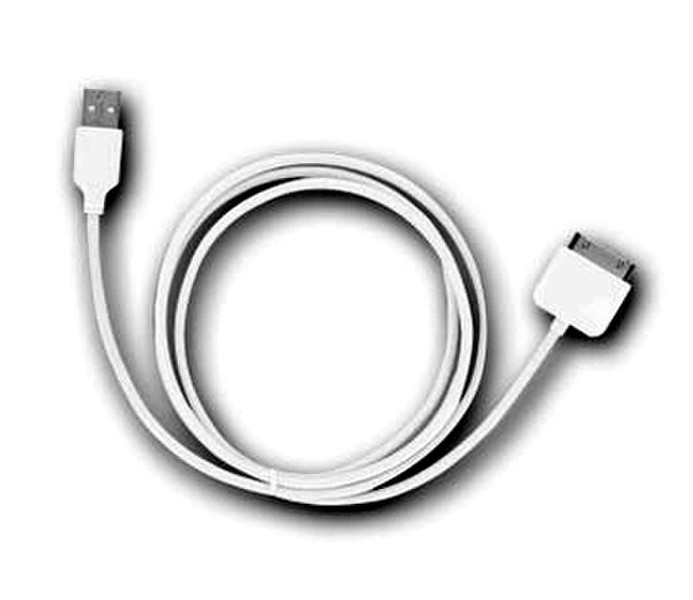iGo Adapt Ladekabel / Apple zertifiziert / 1 1.5m USB 30-pin White mobile phone cable