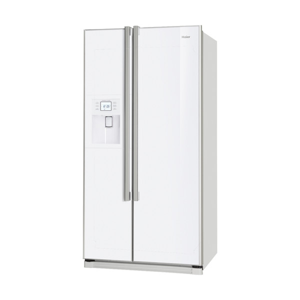 Haier HRF-663CJW freestanding 500L A+ White side-by-side refrigerator