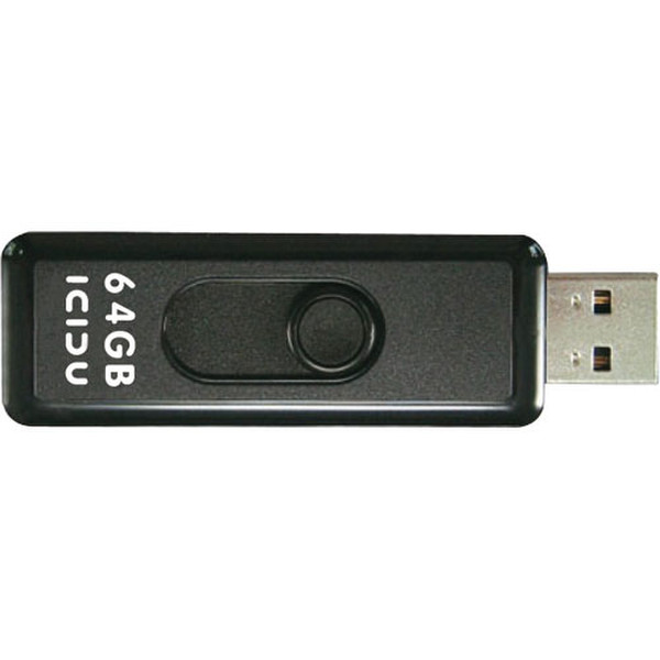 ICIDU Slider Flash Drive 64GB 64ГБ USB 2.0 Type-A Черный USB флеш накопитель