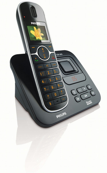Philips CD6551B/FT DECT Идентификация абонента (Caller ID) Черный телефон