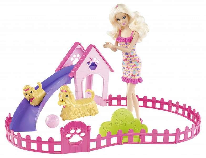 Mattel Barbie And Dog Park Розовый кукла