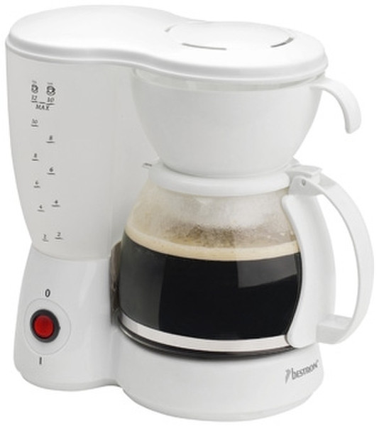 Bestron ACM608W Drip coffee maker 12cups White coffee maker