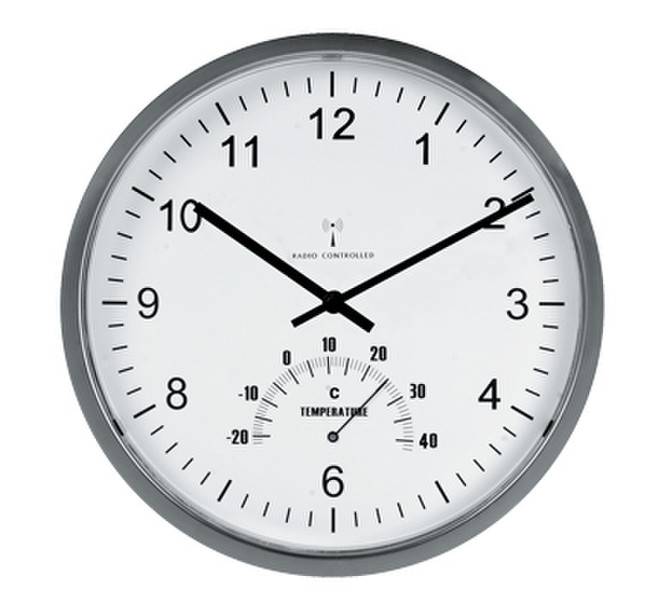 Unilux Tempus Quartz wall clock Circle Aluminium,White
