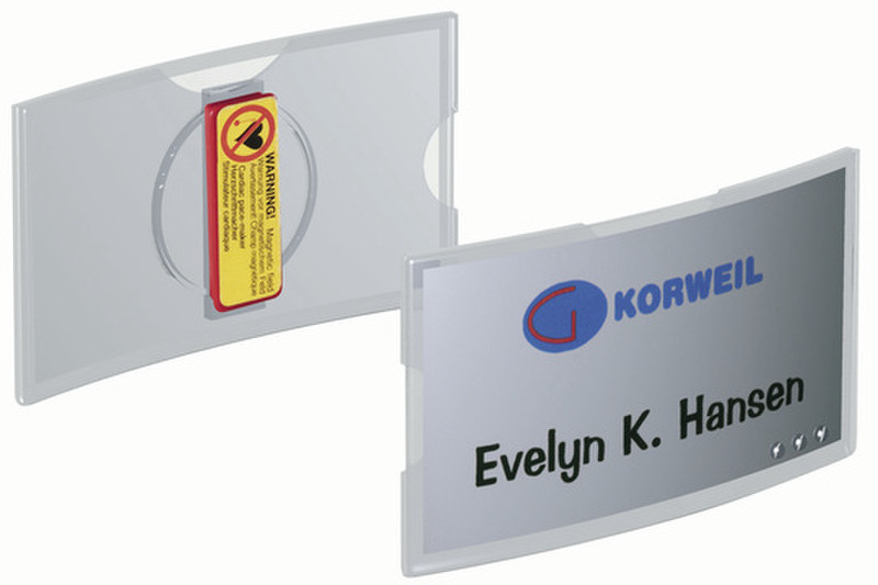 Durable Convex Name Badge, Magnet Акриловый 1шт