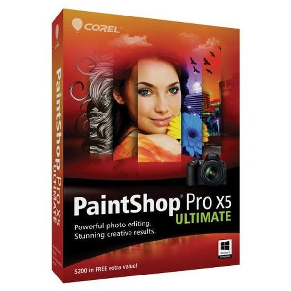 Corel PaintShop Pro X5 Ultimate, 1u, Win32, CD, ENG