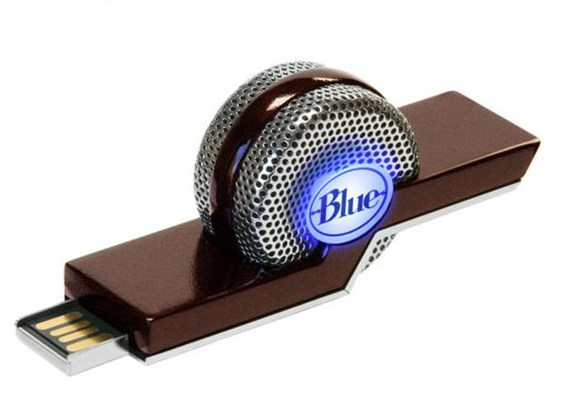 Blue Microphones Tiki Notebook microphone Проводная Коричневый, Металлический