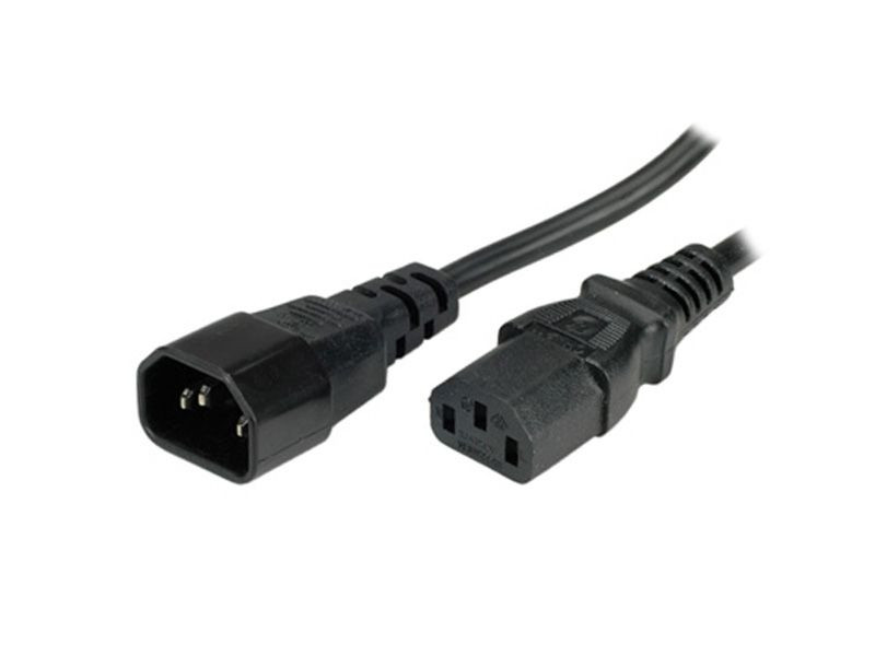 Adj ADJKOF29991515 2m C14 coupler C13 coupler Black power cable