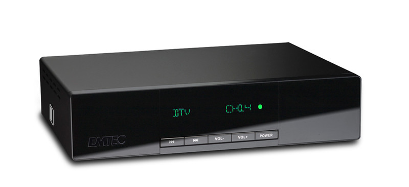 Emtec Movie Cube N160H Terrestrial Full HD Black TV set-top box