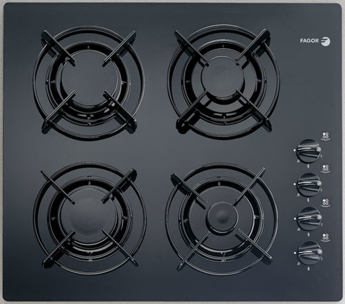 Fagor 3CFIE-4GLSN built-in Gas Black hob