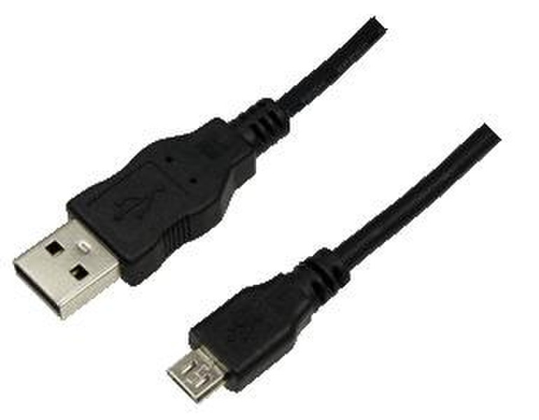 LogiLink 0.60m USB A-USB Micro B 0.60м USB A Micro-USB B Черный