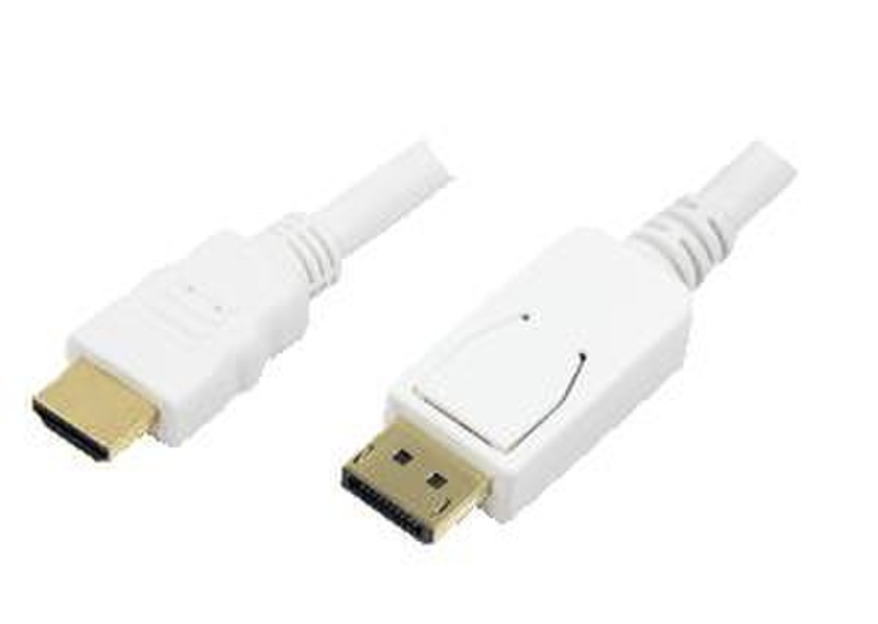 LogiLink 2m, HDMI-DP 2m HDMI DisplayPort White
