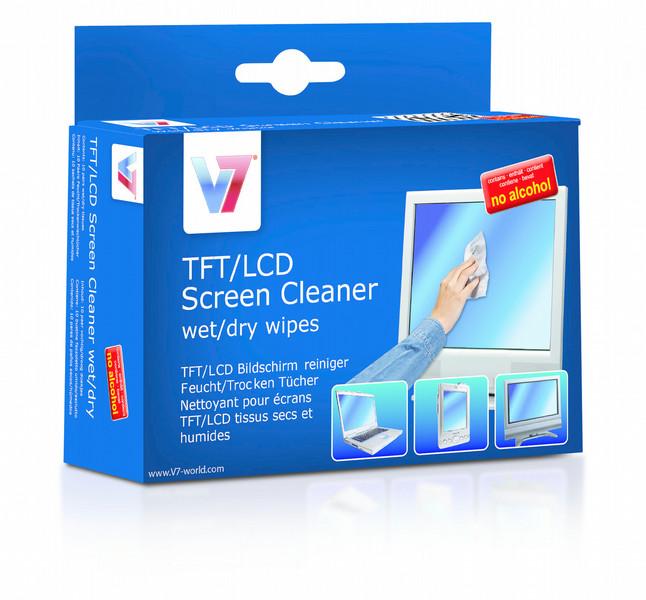 V7 Wet / Dry Wipes for Screens