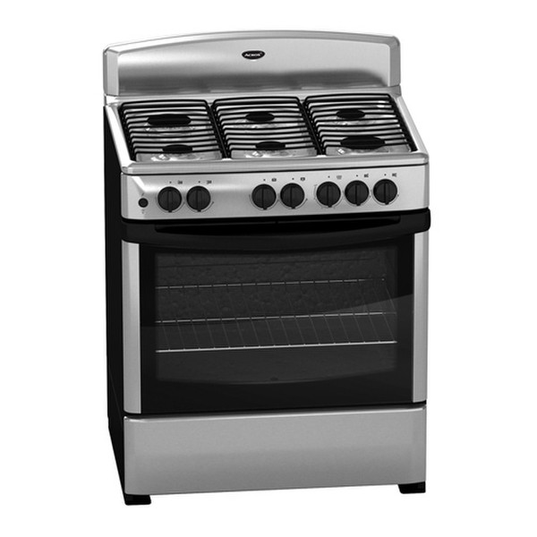 Acros AF3500S Freestanding Gas hob Stainless steel cooker