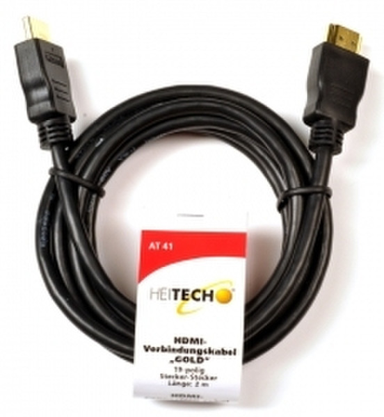 Heitech AT 41 HDMI Connection cable 2m HDMI HDMI Black
