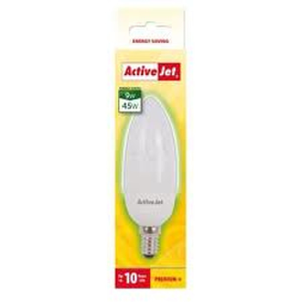 ActiveJet AJE-C9E14P 9Вт E14 A Теплый белый люминисцентная лампа