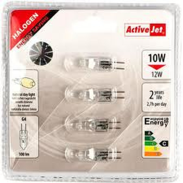 ActiveJet AJE-H10G4 10W G4 C halogen bulb