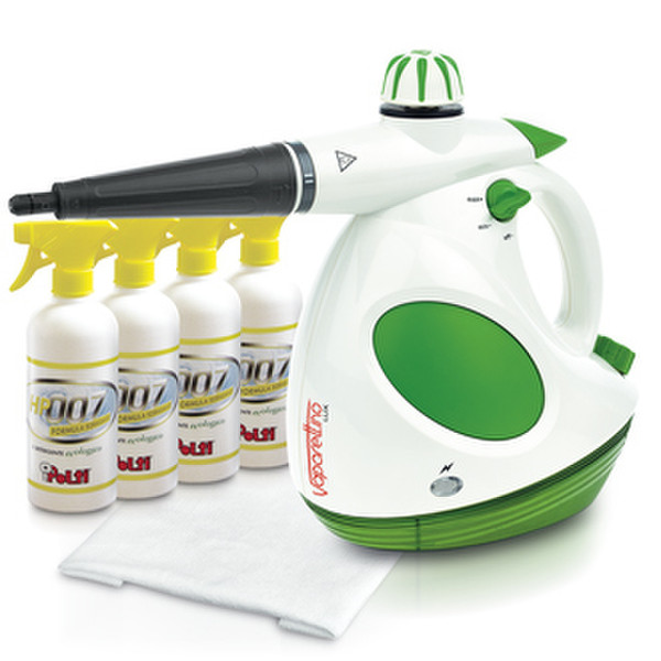 Polti Vaporettino Lux Kit Portable steam cleaner 0.5л 1000Вт Зеленый, Белый