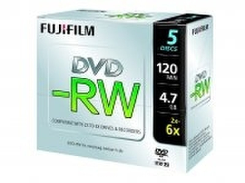 Fujifilm DVD-RW 6x Jewel Case 5 pcs 4.7GB DVD-RW 5Stück(e)