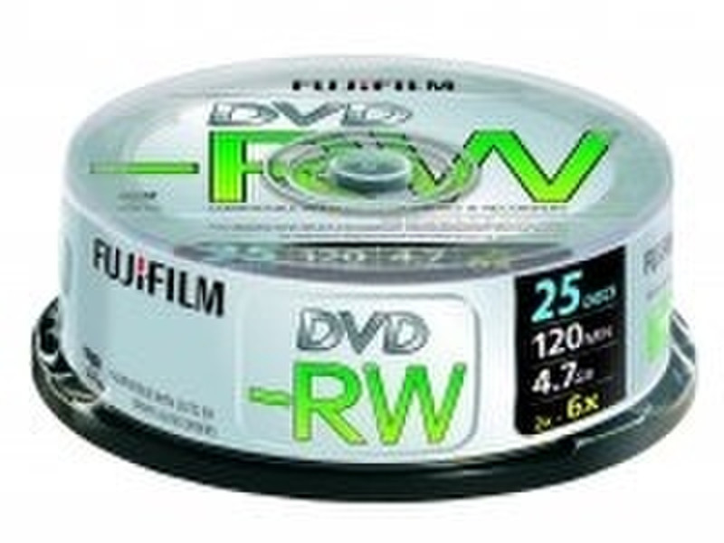 Fujifilm DVD-RW 6x Cake Box 25 pcs 4.7GB DVD-RW 25pc(s)