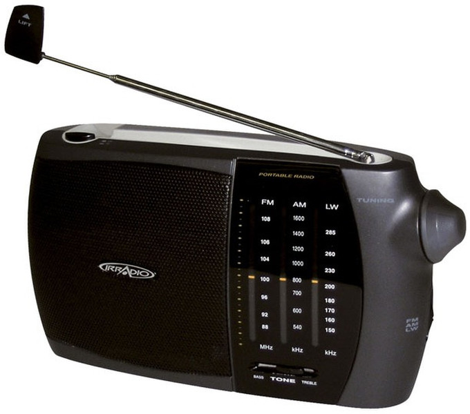 Irradio RF 38 Tragbar Analog Schwarz Radio