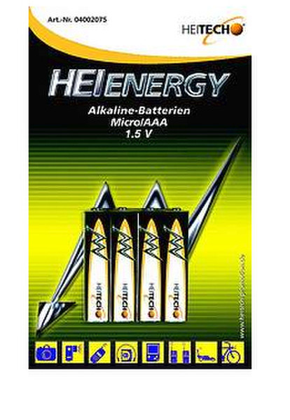 Heitech Alkaline, 4pcs Щелочной 1.5В