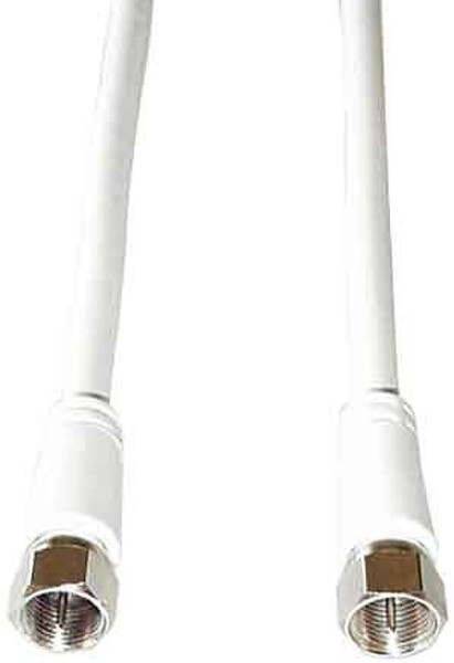 e+p FA 10 1m F plug F plug White coaxial cable