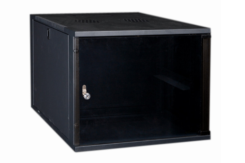 Eurocase GQ5609 9U, Wall mounted cabinet Black rack