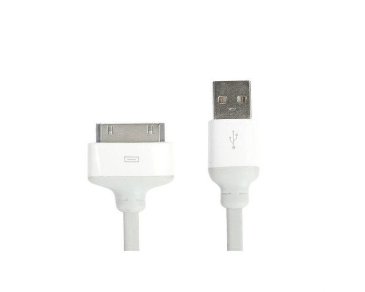 The Joy Factory ACC120 1.21m USB 2.0 A 30-pin IPod/IPhone Dock White mobile phone cable