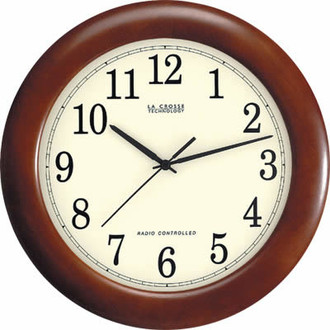 La Crosse Technology WT-3122A Mechanical wall clock Circle Wood wall clock