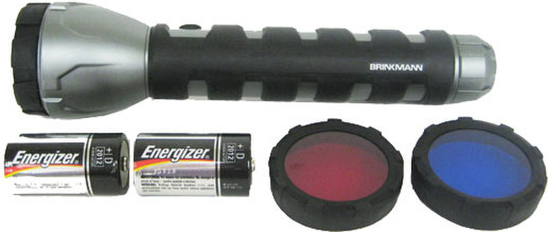 Brinkmann 4 L.E.D. Dual Focus Hand flashlight LED Black,Silver