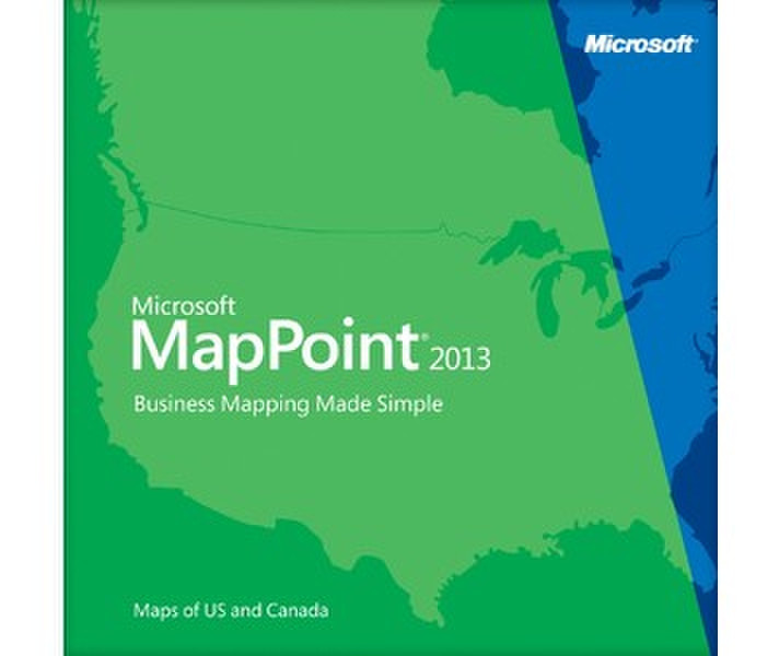 Microsoft MapPoint North America 2013, x32, 1u, DVD, ENG