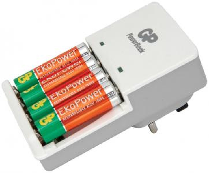 GP Batteries PowerBank GPKB01GS Innenraum Weiß Ladegerät