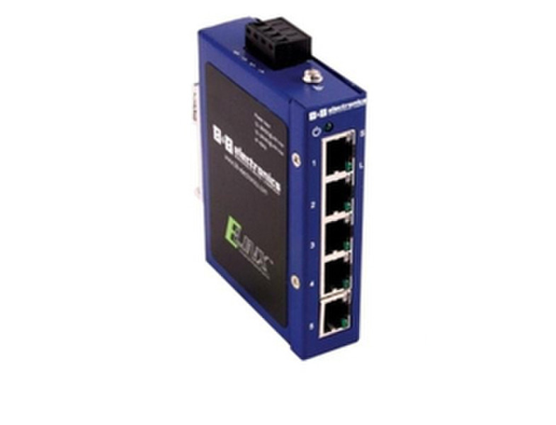 B&B Electronics ESW105 Unmanaged Blue network switch