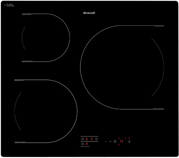 Brandt TI118B built-in Electric induction Black hob