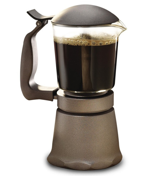 Epoca PES-4806 0.34L Grey,Transparent moka pot