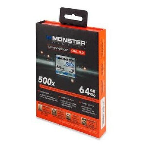 Monster Digital 64GB CompactFlash 500x 64ГБ CompactFlash карта памяти