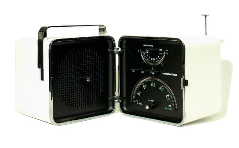 Brionvega TS522 Портативный Аналоговый Белый радиоприемник