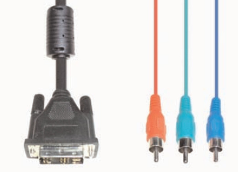 e+p DVI 3 2m DVI-A 3 x RCA Multicolour video cable adapter