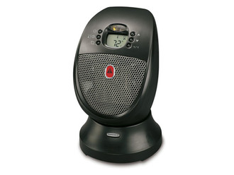 Kaz Digital Oscillating Ceramic Heater Floor Black Fan