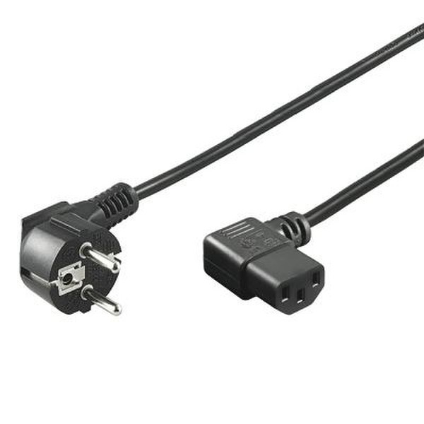 PremiumCord KPSP5-90 5m CEE7/7 Schuko C13-Koppler Schwarz Stromkabel