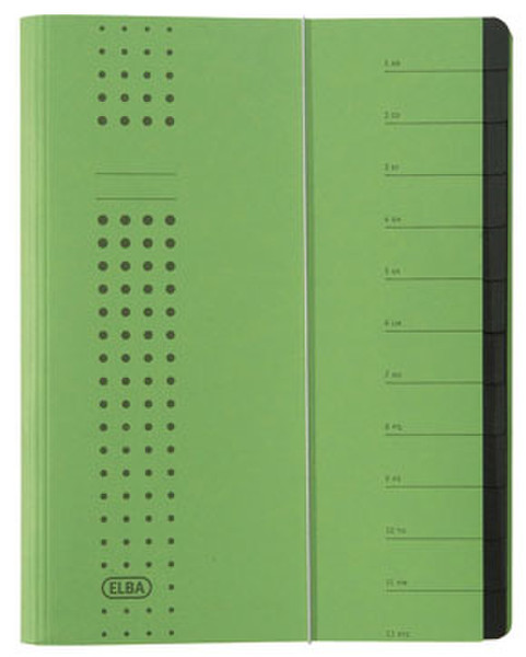 Elba 400001994 Green Carton A4 divider book