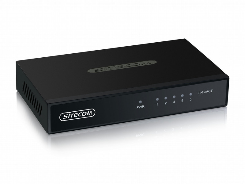 Sitecom LN-140B Неуправляемый Gigabit Ethernet (10/100/1000) Черный сетевой коммутатор