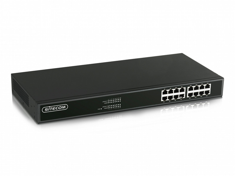 Sitecom LN-142B Неуправляемый Gigabit Ethernet (10/100/1000) Черный сетевой коммутатор
