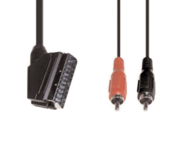 e+p VC 132 2m SCART (21-pin) 2 x RCA Schwarz Videokabel-Adapter