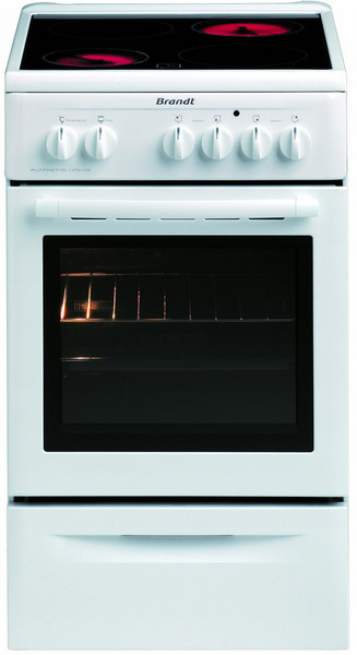 Brandt KV940W Freestanding Induction hob B White cooker