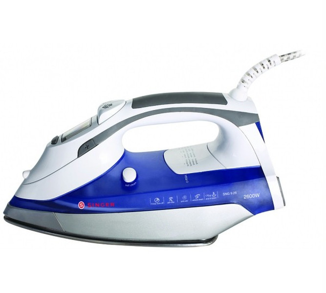 SINGER SNG 9.26 Steam iron Stainless Steel soleplate 2600W Blue,White iron