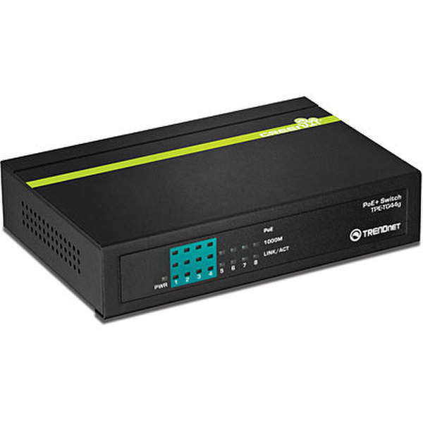 Trendnet TPE-TG44G Power over Ethernet (PoE) Черный сетевой коммутатор