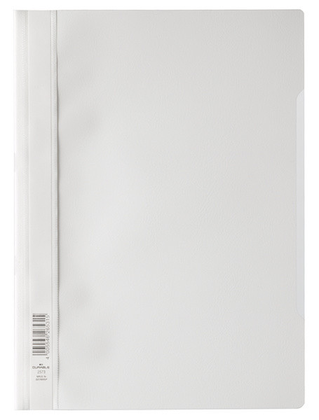 Durable 2573-02 Polypropylene (PP) Transparent,White folder