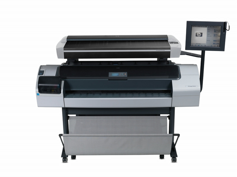 HP Designjet T1200 Цвет Термальная струйная 2400 x 1200dpi 1118 x 1676 Черный, Серый крупно-форматный принтер